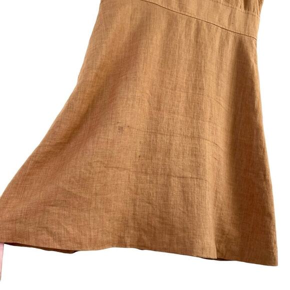 Ann Taylor Linen Sleeveless Sheath Dress with‎ Pockets in Tan, Size 6 - Picture 6 of 11